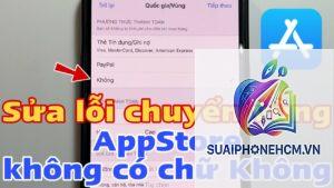 app store bị lỗi vùng quốc gia