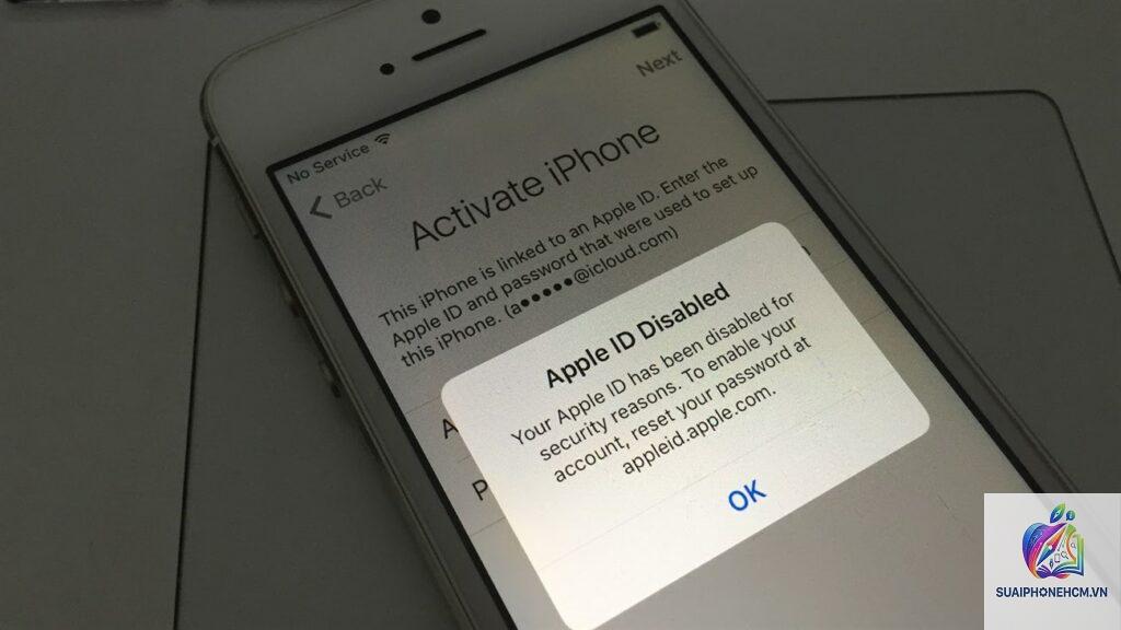 apple id bị vô hiệu hóa trên iphone