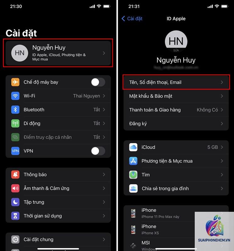 apple id không đổi được email