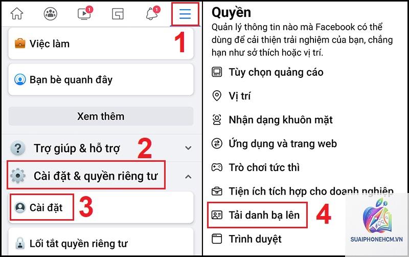 facebook không đồng bộ danh bạ trên iphone