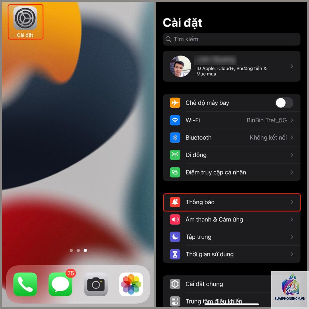 gmail không thông báo trên iphone