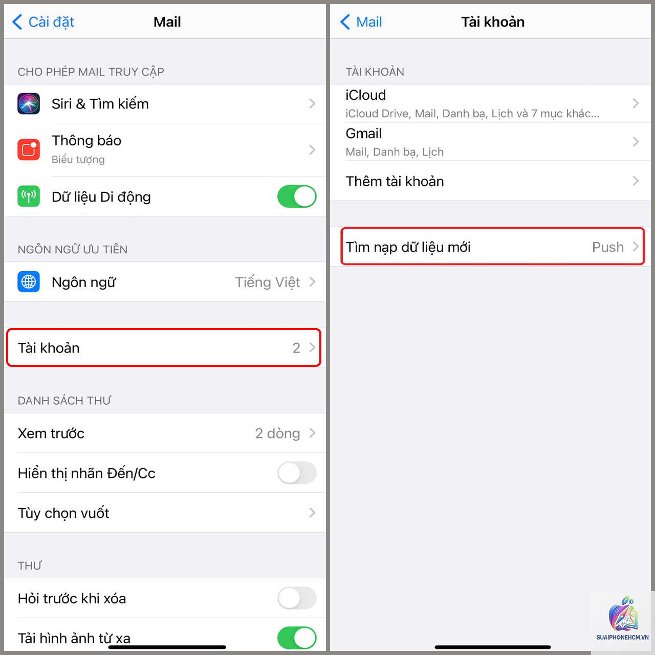 gmail không tìm kiếm được email trên iphone - Hình 1