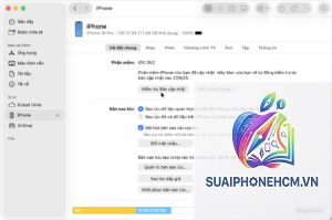 iPhone Finder không update iOS