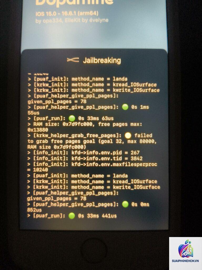 iPhone jailbreak không hoạt động