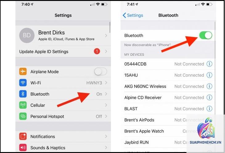 iPhone không kết nối Bluetooth