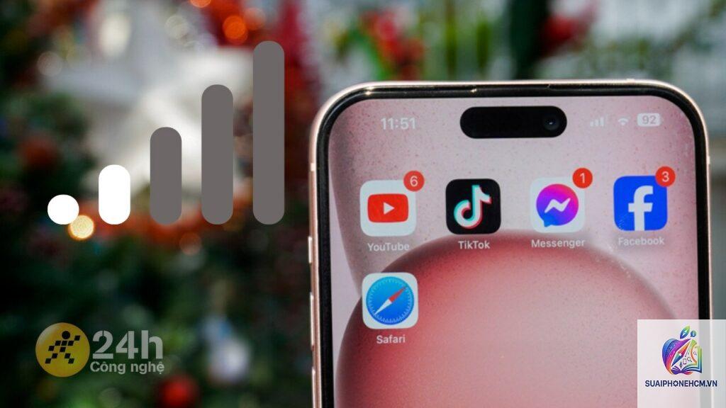 iPhone mạng yếu dù sóng đầy