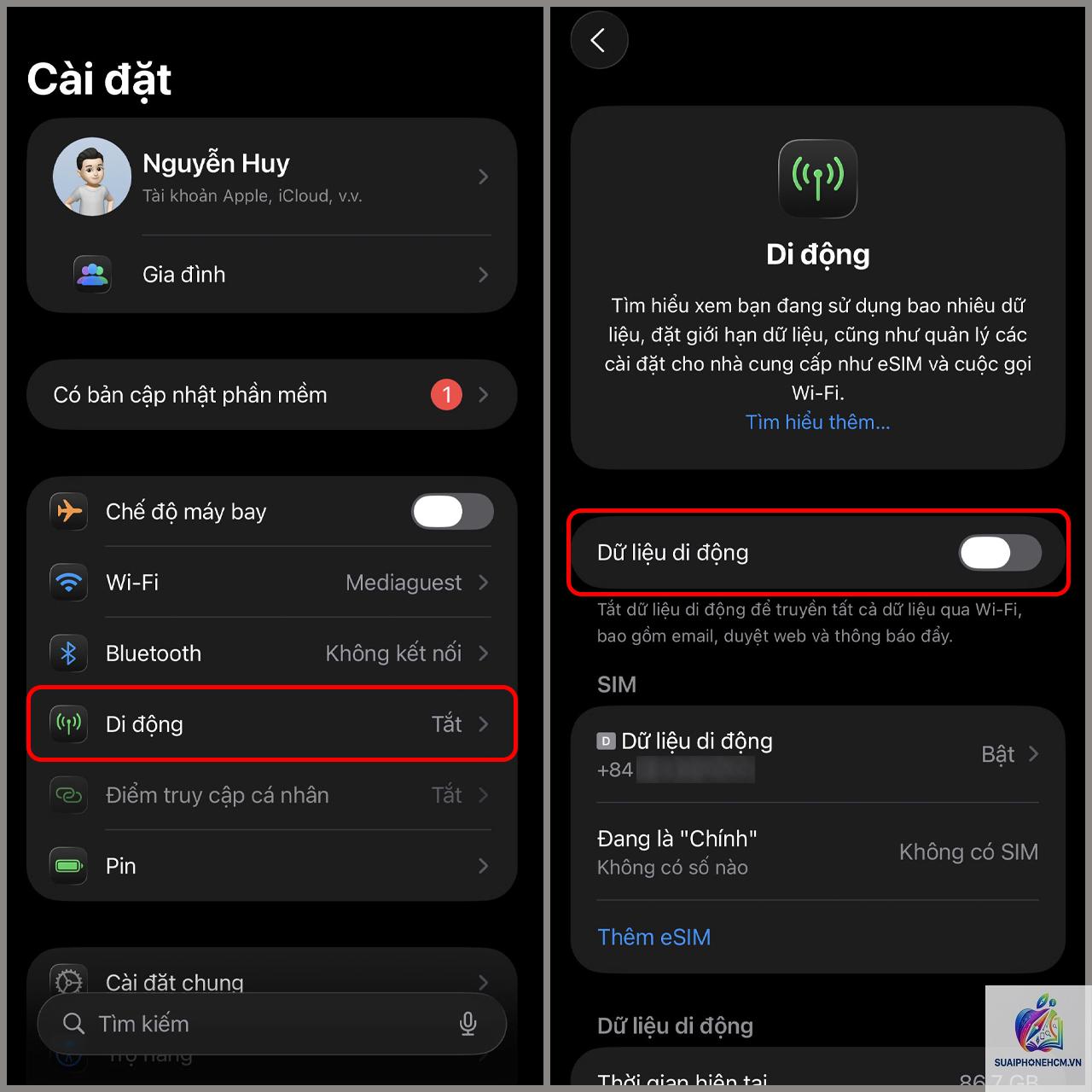 iPhone mất dữ liệu di động - Hình 2