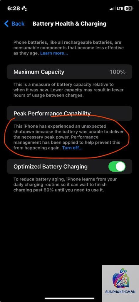 iPhone pin còn 20 tự tắt nguồn