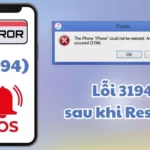 iPhone restore bị lỗi 3194