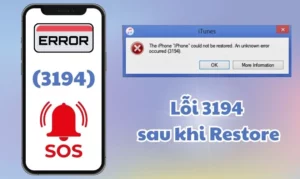 iPhone restore bị lỗi 3194