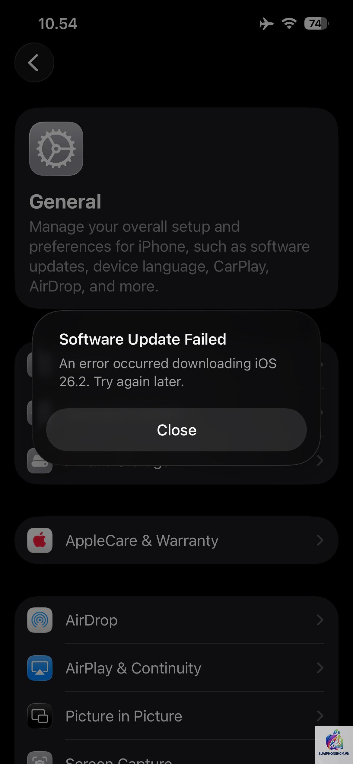 iPhone update iOS không thành công - Hình 3