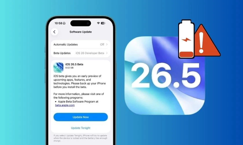 iPhone update xong bị hao pin