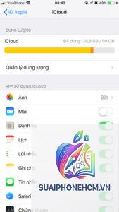 icloud ảnh không tải lên
