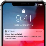 icloud backup bị thất bại