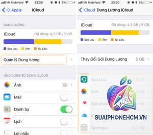 icloud bị đầy dung lượng trên iphone