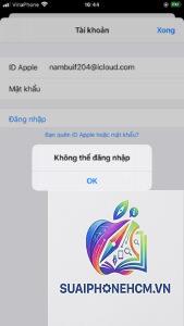 icloud bị lỗi đăng nhập trên iphone