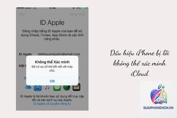 icloud bị lỗi xác minh
