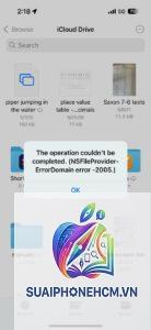 icloud drive không tải được file