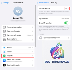 icloud find my iphone không hoạt động