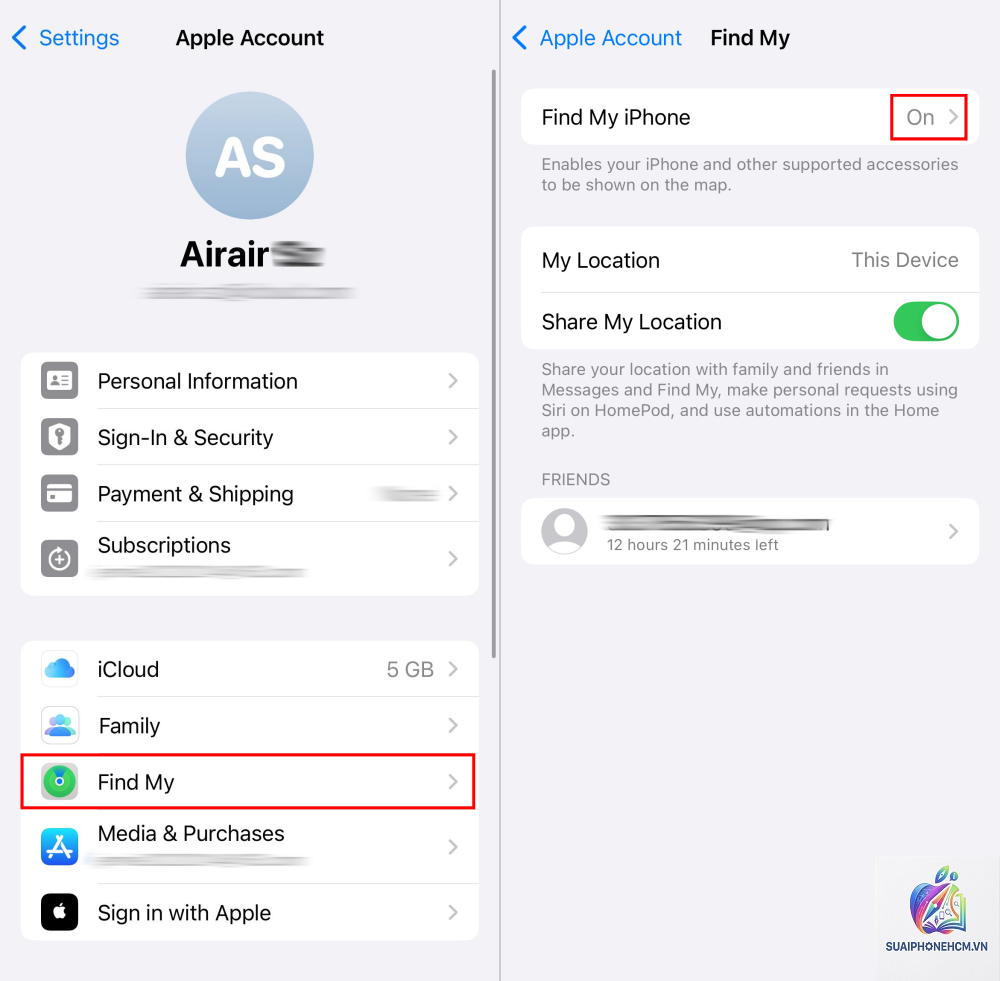icloud find my iphone không hoạt động