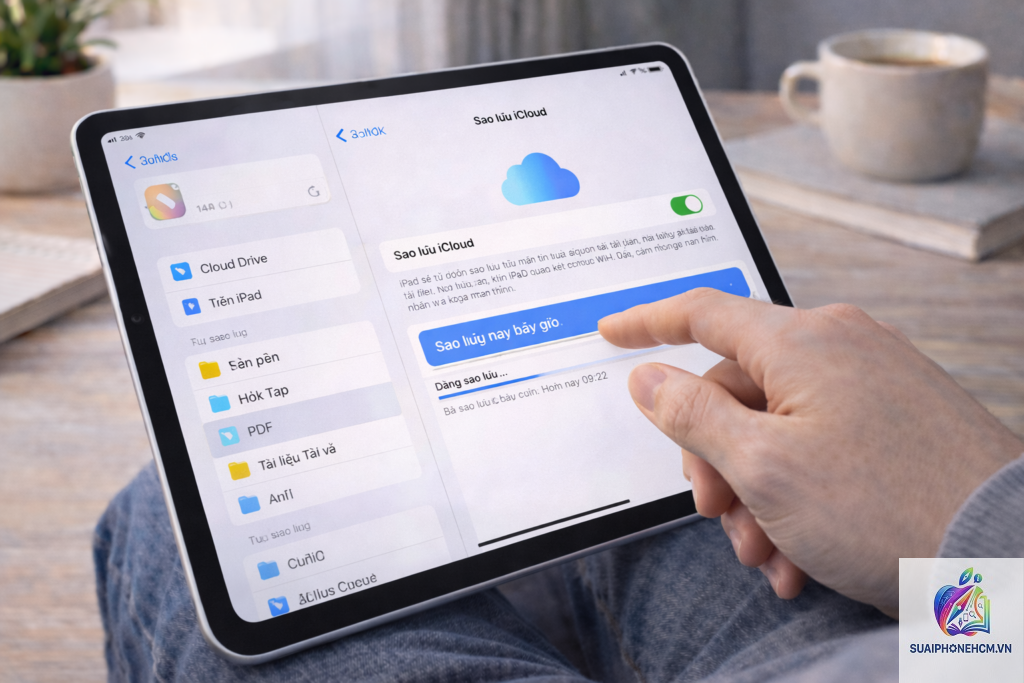 ipad cách backup dữ liệu