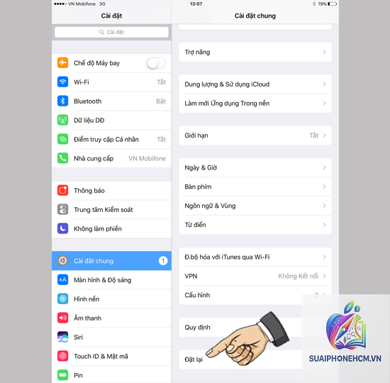 ipad cách khôi phục cài đặt gốc