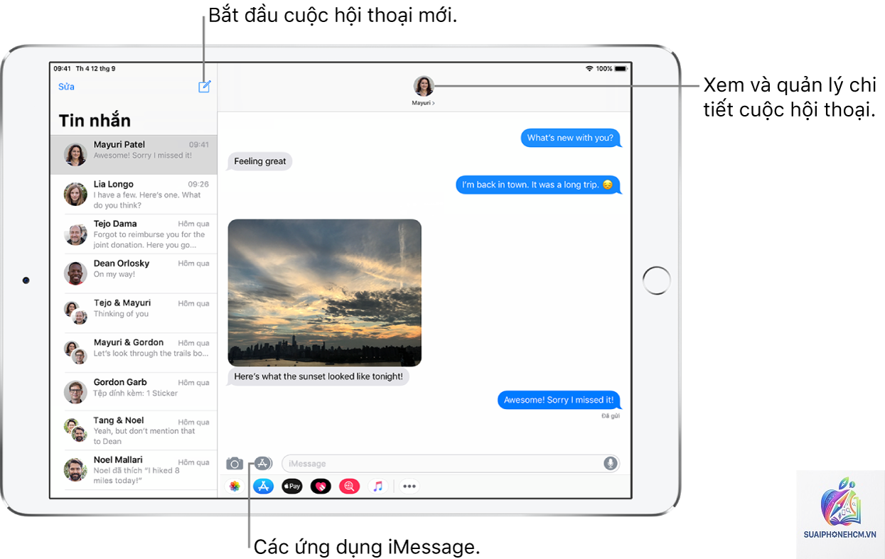 ipad có nhắn tin được không - Hình 1