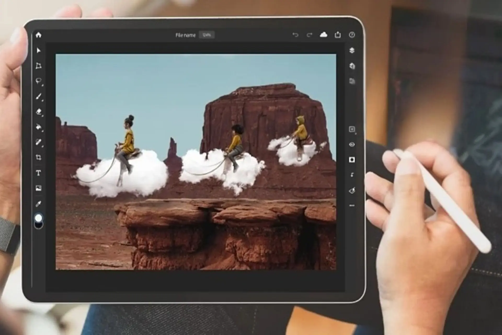 ipad dùng photoshop có được không - Hình 1