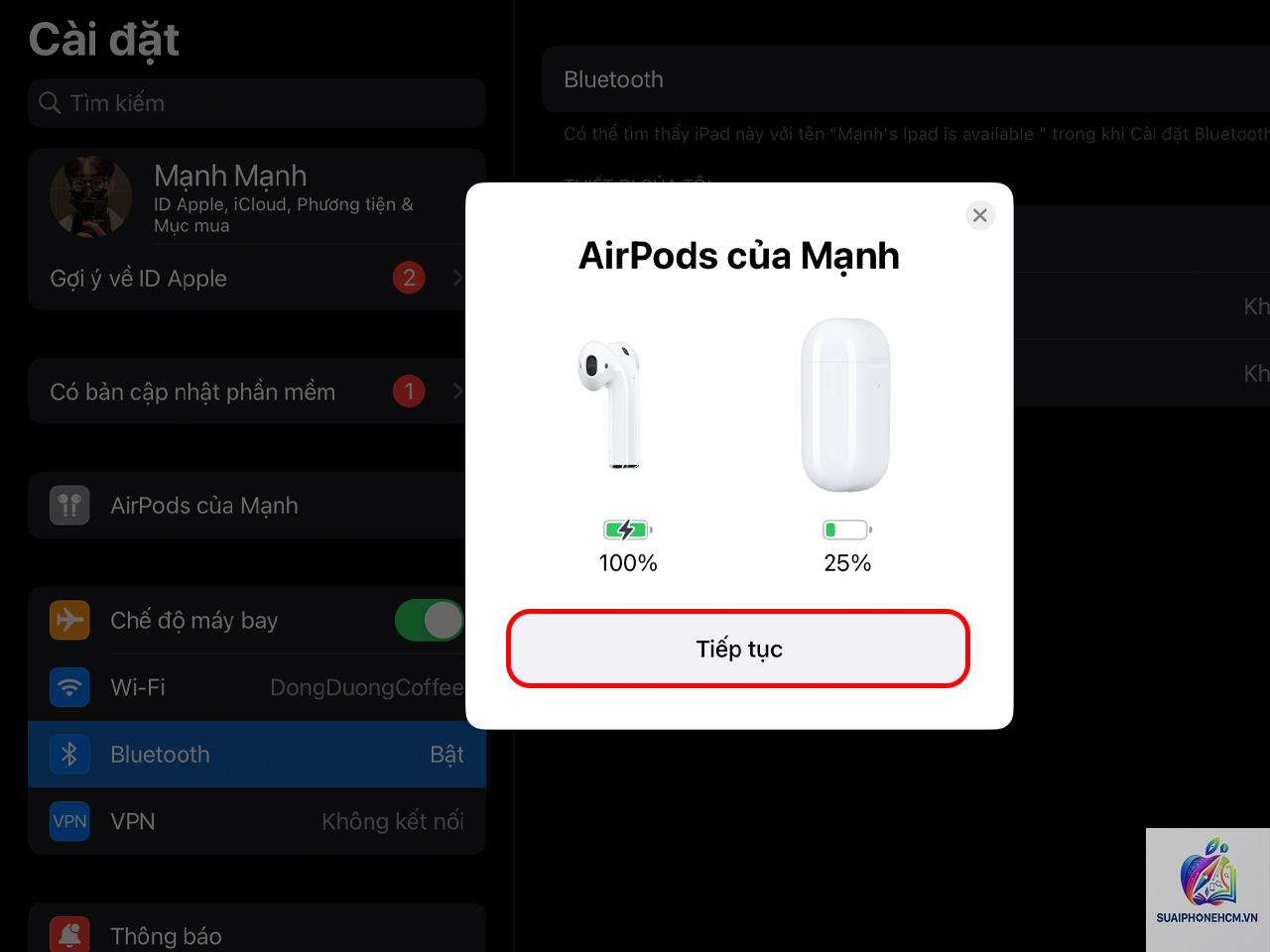 ipad kết nối airpods - Hình 4