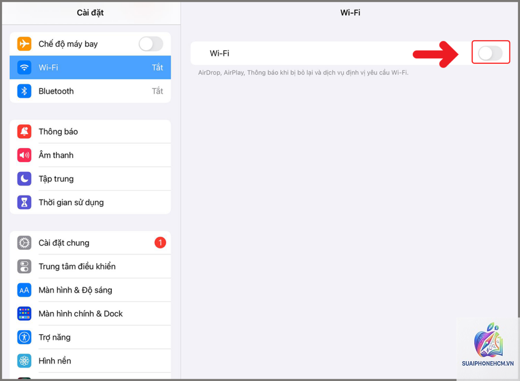 ipad không bật được wifi