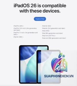ipad nào còn được cập nhật ios
