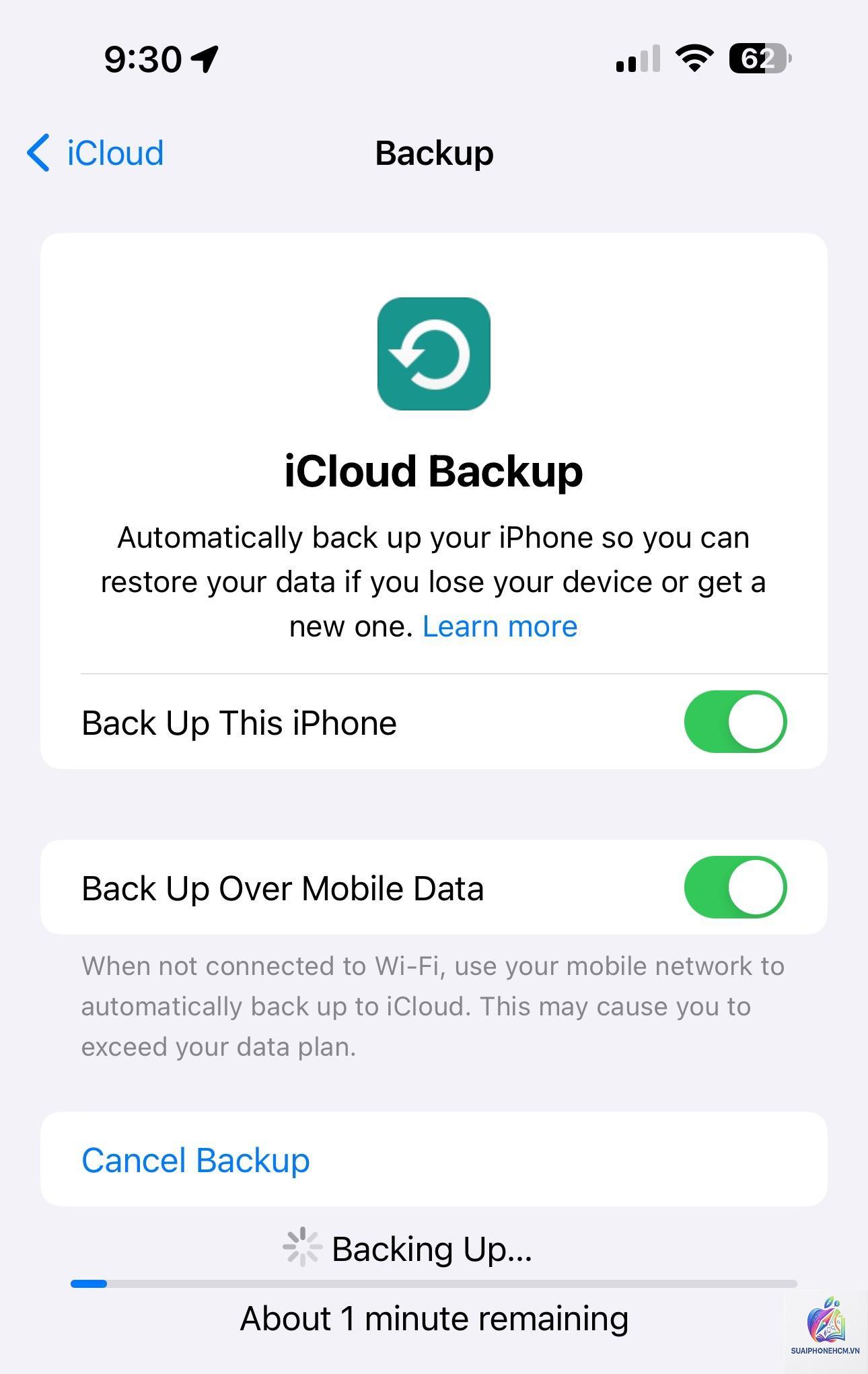 iphone backup icloud bị thất bại - Hình 2