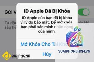 iphone báo apple id bị khóa