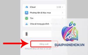 iphone đăng xuất icloud không được