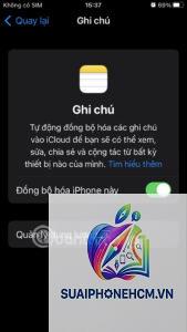 iphone không đồng bộ ghi chú