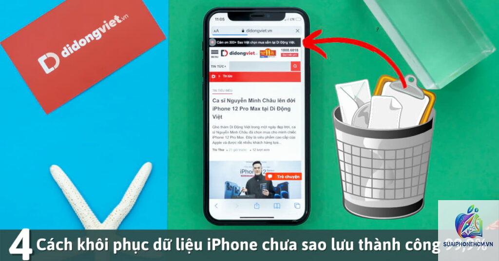 iphone không tải lại dữ liệu cũ