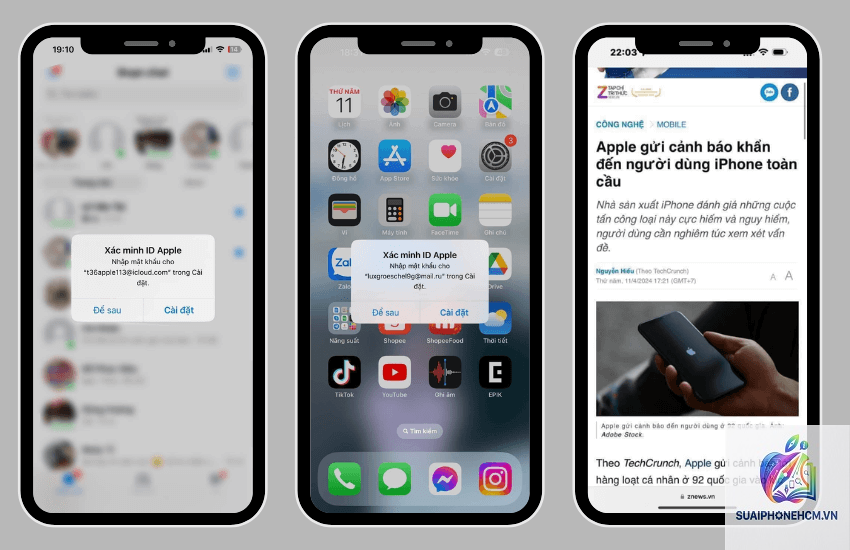 iphone yêu cầu xác minh liên tục