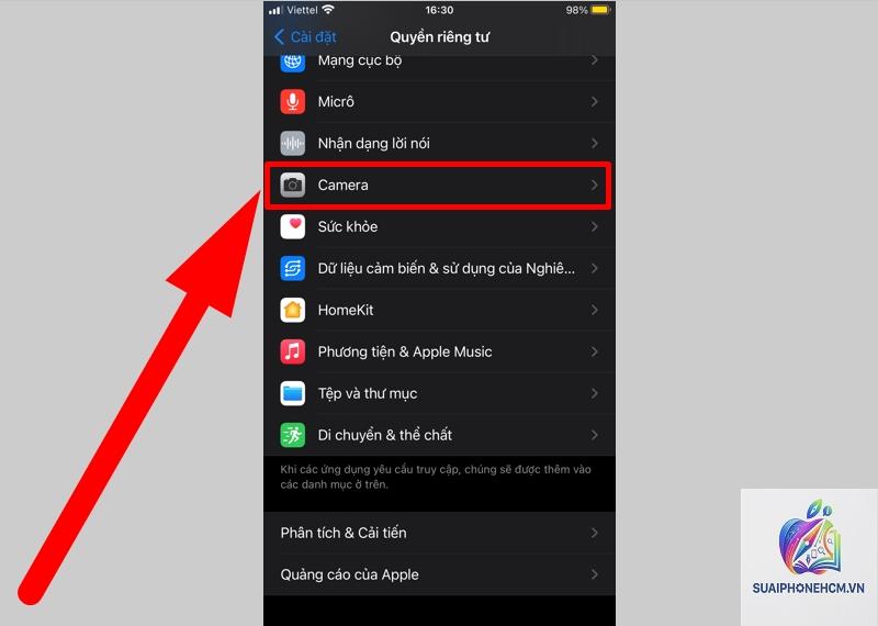 messenger không bật được camera trên iphone