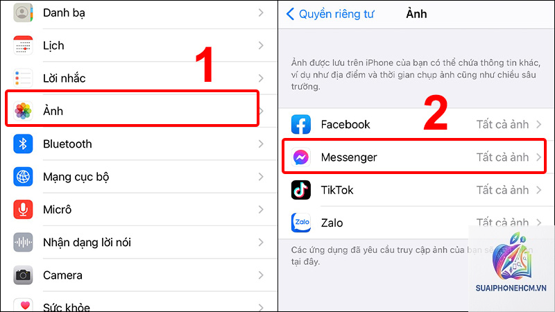 messenger không gửi được file trên iphone