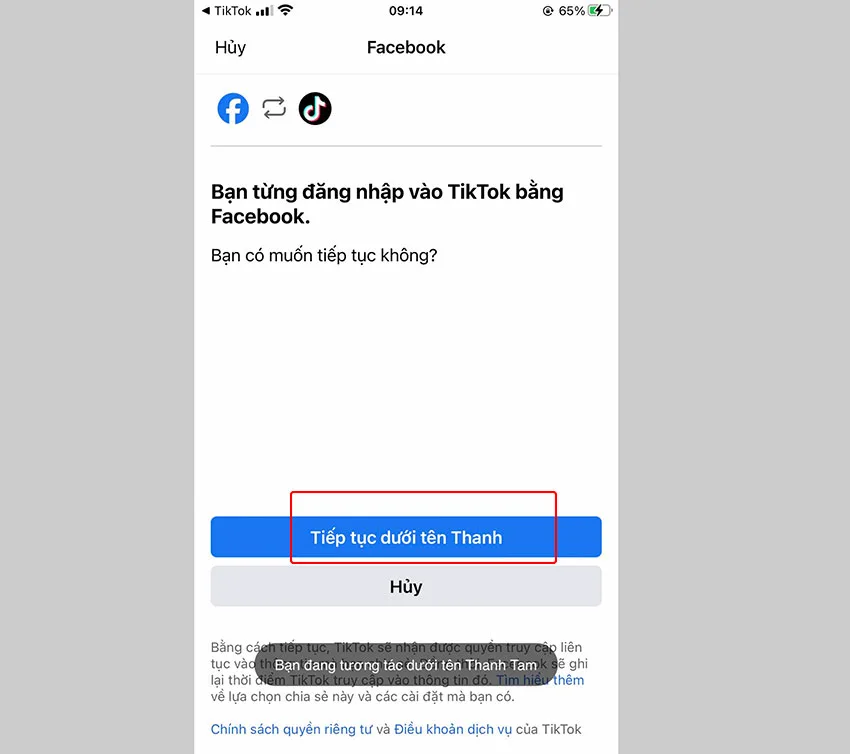 tiktok không đăng nhập bằng facebook trên iphone - Hình 3