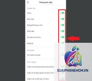 tiktok không thông báo trên iphone