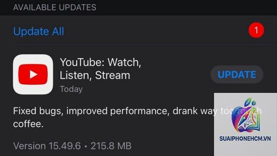 youtube không cập nhật được trên iphone - Hình 2