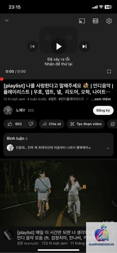 youtube không phát được video hd trên iphone