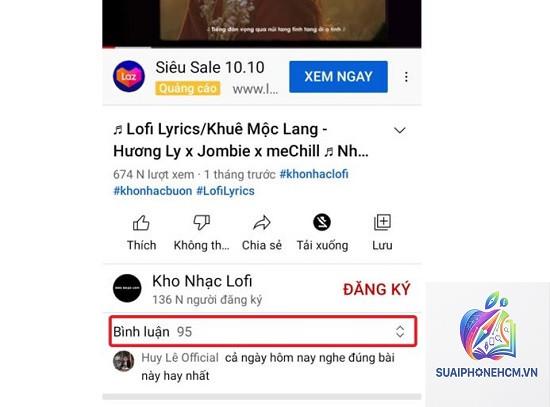youtube không tải được bình luận trên iphone