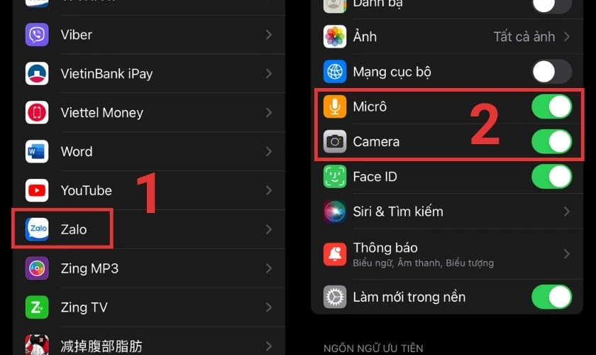 zalo không bật được micro trên iphone - Hình 1