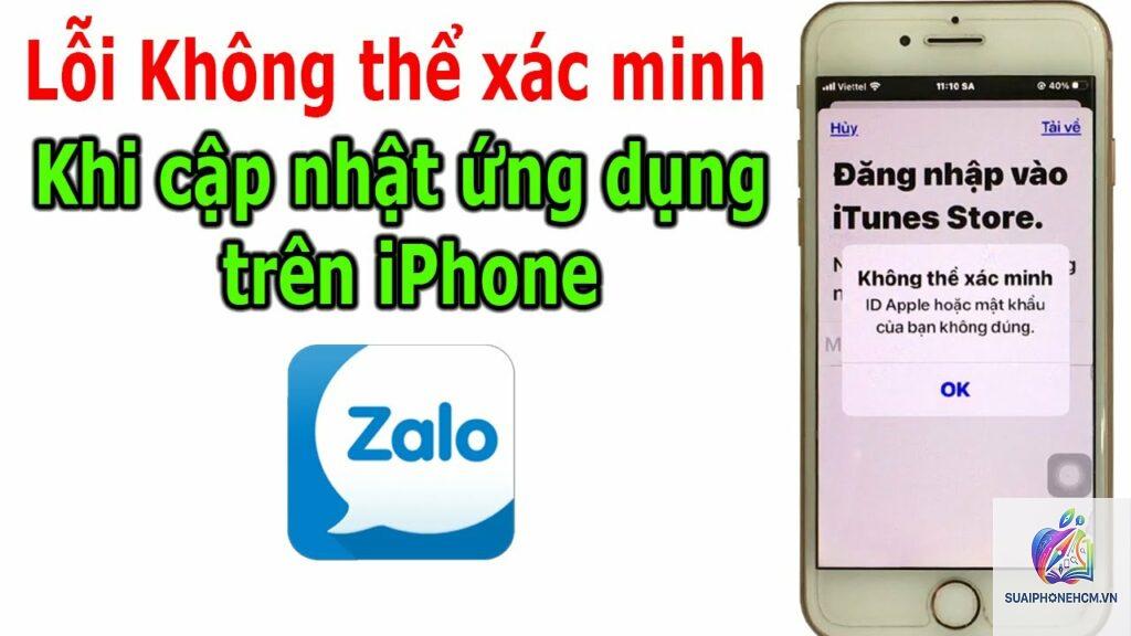 zalo không cập nhật được trên iphone
