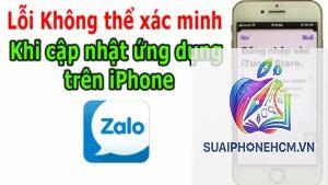 zalo không cập nhật được trên iphone