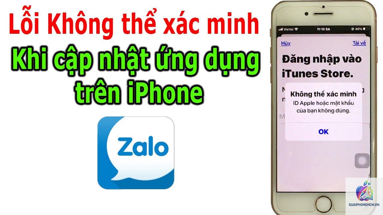 zalo không cập nhật được trên iphone - Hình 1