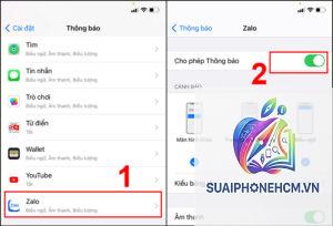 zalo không hiện tin nhắn trên iphone