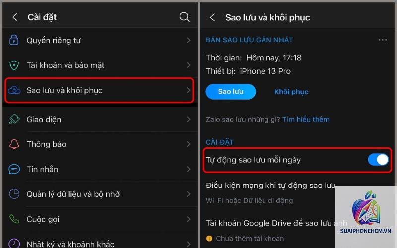 zalo không khôi phục được tin nhắn trên iphone